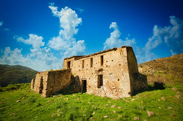 Fototapeta na wymiar Ruins of the Byzantine church of San Fantino