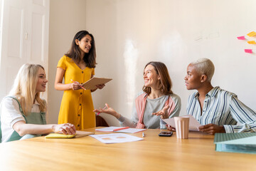 Businesswomen having a meeting in office