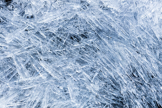ice sticks in large quantities. background from ice pieces of an oblong shape
