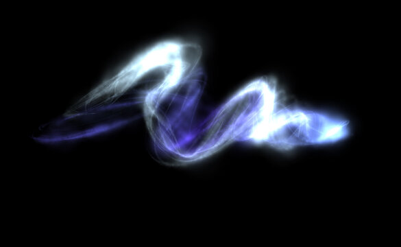 Abstract doodles, luminous and multicolored. For a dark background