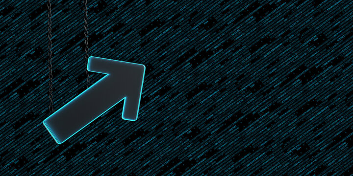 Growth as a result of digitization, 3D Illustration