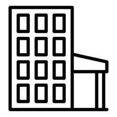 Multistory street icon outline vector. City block. Floor style