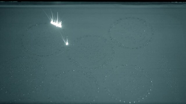 Selective laser melting. Laser sintering machine for metal.