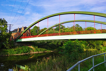 Fototapeta premium Brücke über die Saale bei Naumburg