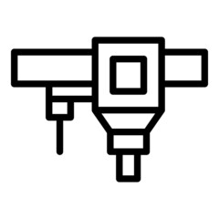 Industry cnc machine icon outline vector. Lathe equipment. Work tool