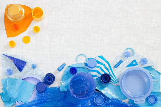 Sea from plastic waste