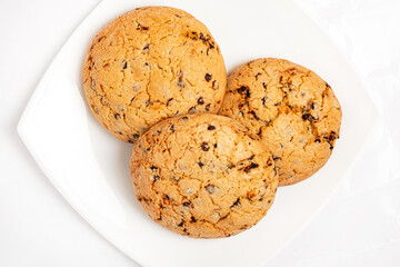  Delicious homemade oatmeal cookies  on white