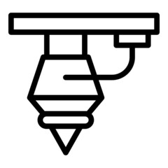 Industrial cnc machine icon outline vector. Work tool. Lathe equipment