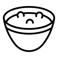 Sea cream soup icon outline vector. French food. Meat chowder