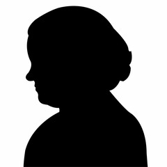 a woman head silhouette vector