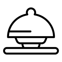 Restaurant dish icon outline vector. Chef food. Breakfast tray