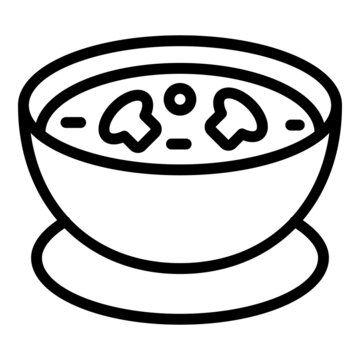 mushroom soup bowl outline clip art preview