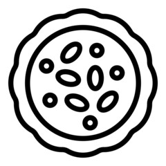 Asian cream soup icon outline vector. Chicken dish. Rice bowl