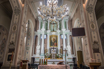 Sokolka, POLAND - September 24, 2021: Church of St. Anthony in Sokolka, Poland