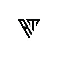 Initial letter RM or RT logo design vector