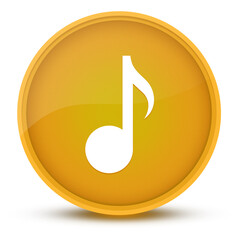 Music luxurious glossy yellow round button abstract