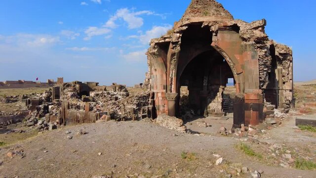 Archaeological Site of Ani, known as Ani Ruins is located in the northeast of Turkey, 42 km from the city of Kars on the Silk Road.