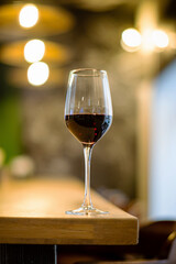 wine glass in the bar