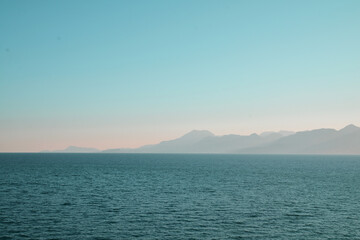 Antalya, Turkey. Seascape at sunset.