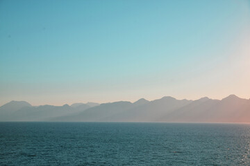 Antalya, Turkey. Seascape at sunset.