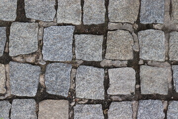 Hintergrund Pflastersteine. Kopfsteinpflaster.