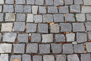 Hintergrund Pflastersteine. Kopfsteinpflaster.