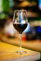 wine glass in the bar