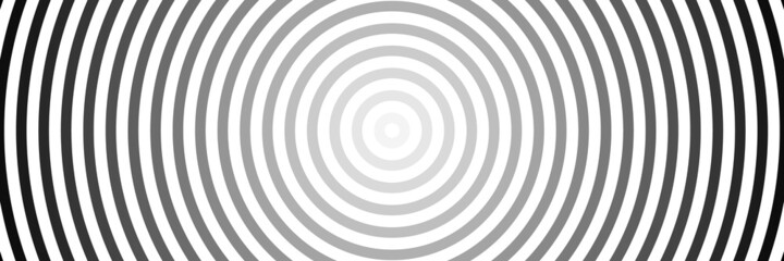 Vector illustration of simple background with circles and gradient effect. Long horizontal banner.