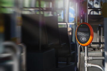 Ticket validation system on modern public transport. © M-Production