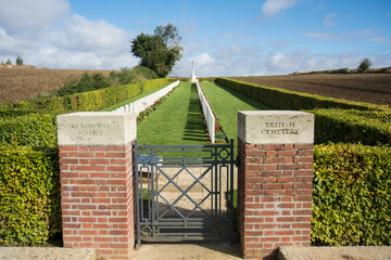 World War One memorials and graves in Somme France