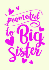 Promoted to big sister t-shirt design