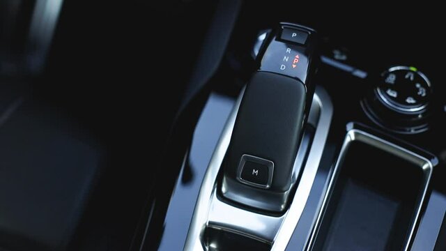 Automatic transmission in a modern car with manual mode and electronic handbrake