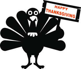 turkey for thanksgiving and different events on white background. Vector