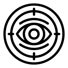 Eye business target icon outline vector. Office job. Businessman idea