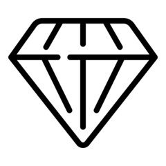 Diamond icon outline vector. Brilliant jewel. Gemstone love