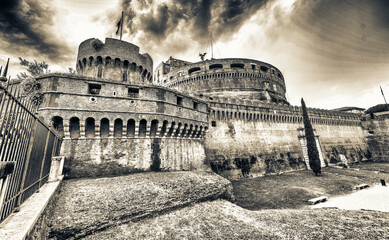 Rome, Italy. Beautiful view of Saint Angel Castle