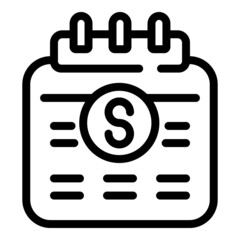 Finance calendar icon outline vector. Corporate team. Office teamwork