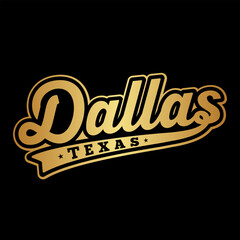 Dallas Texas lettering design. Dallas typography design. Vector and illustration.