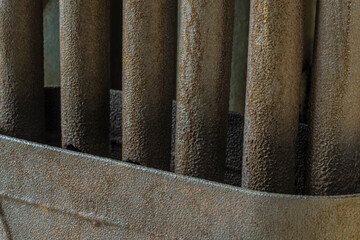 industrial pipework in an old factory