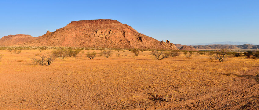 Africa, Namibia, Kunene Province, Namib Desert, Damaraland, Twyvelfontein, Aba Huab valley, granite landscape
