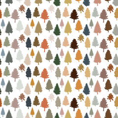 Colorful Pine Tree Pattern 