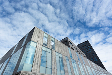 Slovenia, Ljubljana, facade of modern office building