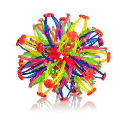 children's toy sphere folding, ball folding, isolated on white background