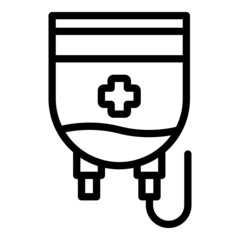 Hospital dropper bag icon outline vector. Bed doctor. Medical patient