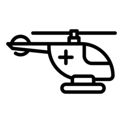Rescue helicopter icon outline vector. Air search. Emergency aviation