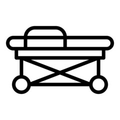 Cart hospital bed icon outline vector. Medical patient. Room clinic