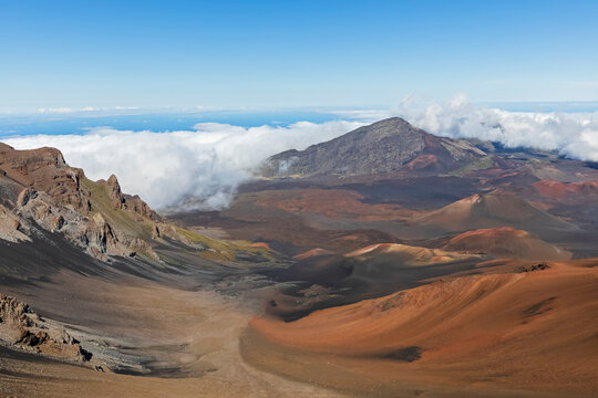 Crater of Haleakala volcano, Haleakala National Park, Hawaii, USA