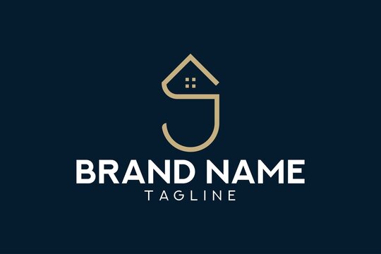 sj or js real estate logo, luxury logo 