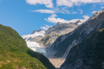 New Zealand, Westland District, Franz Josef, Scenic view of Franz Josef Glacier