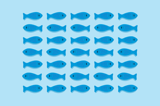 Studio shot of blue wooden toy fish